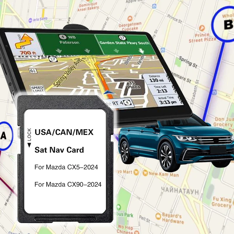 Navigation SD Card for Mazda CX-5 CX-90 Car Latest 2023 Sat Nav Update Maps USA CAN MEX 16GB GPS Accessories