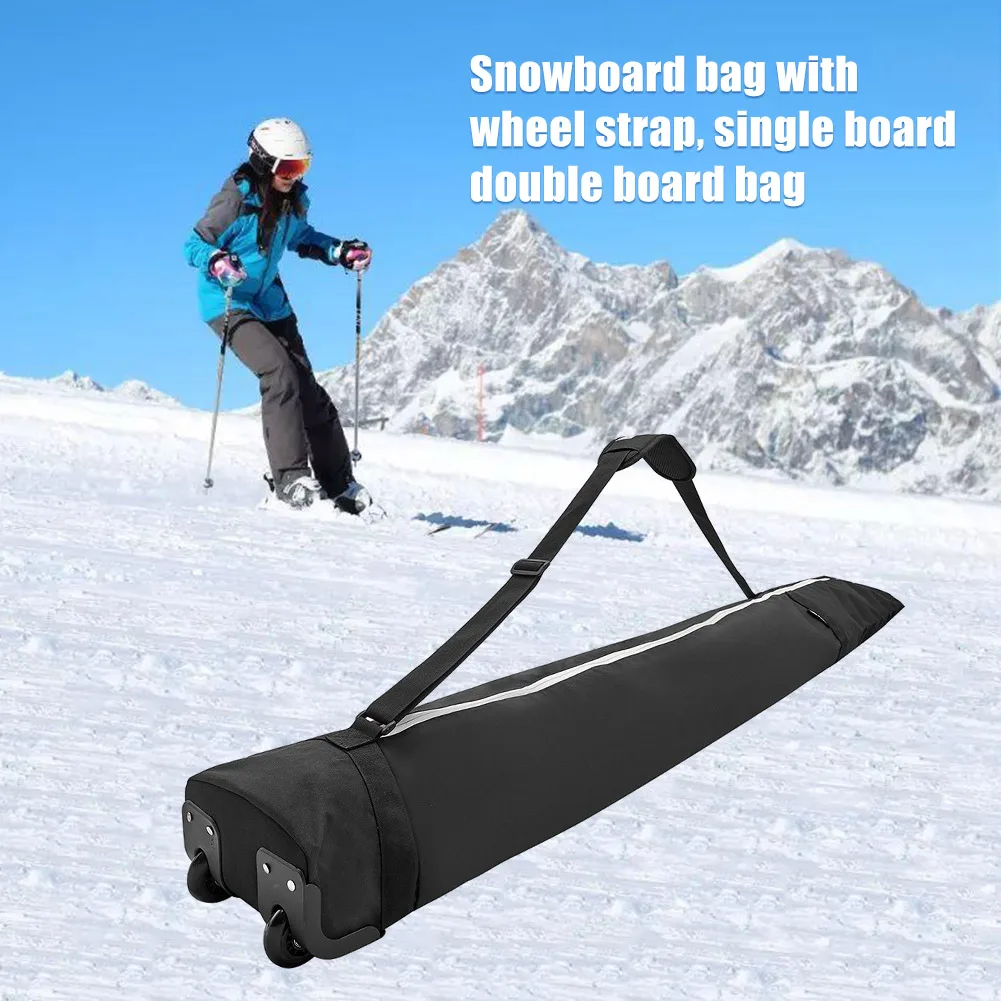 

Double Roller Travel Bag Up To 194cm Winter Ski Equipment Storage Bag 600D Oxford Large Capacity for Snowboard Goggles Gloves