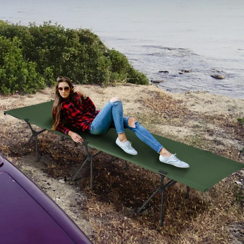 Lightweight Folding Camping Cot Dual‑Use Single Bed Travel Office Lunch‑Break Rest Outdoor Camping Furnishings Gear Accessories