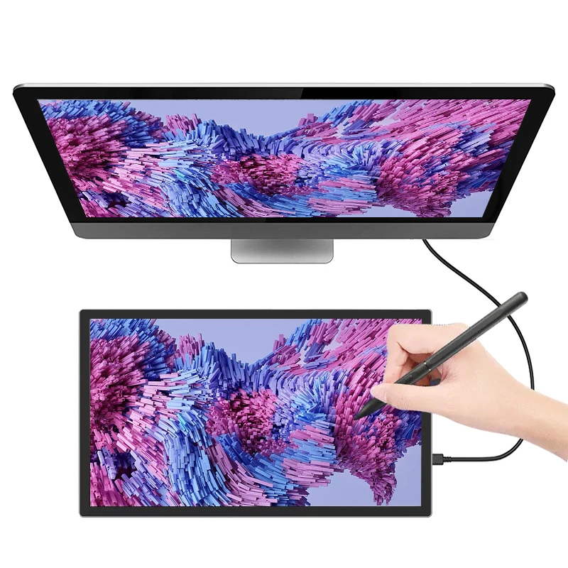 8192 Level 13.3 Battery-Free Stylus 21.5-Inch Display Graphic Drawing Tablet with Pen for   for Artists and Designers