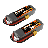 Ovonic 120C 4S 2200mAh 14.8V LiPo Battery XT60 for FPV RC（2Packs）