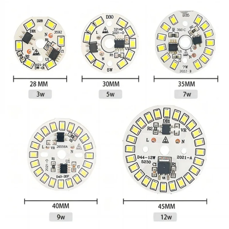 

LED Bulb Patch Lamp SMD Plate Circular Module Light Source Plate For Bulb Light AC 220V Led Downlight Chip Spotlight LED