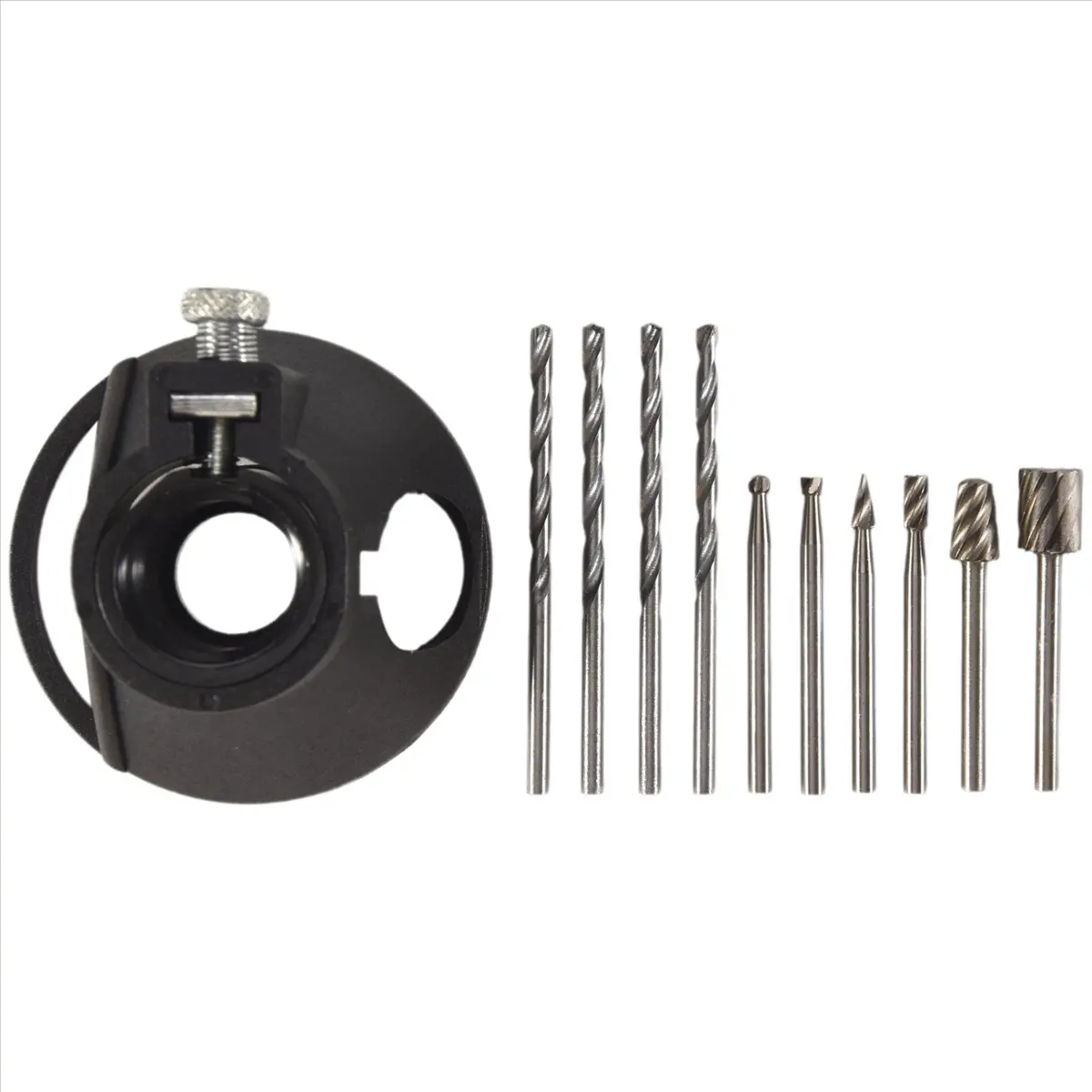 A1866Z~11 Pcs Multipurpose Cutting Guide Kit Shank HSS Routing Router Bits and 4Pcs Twist Drill Bit for Rotary Tools