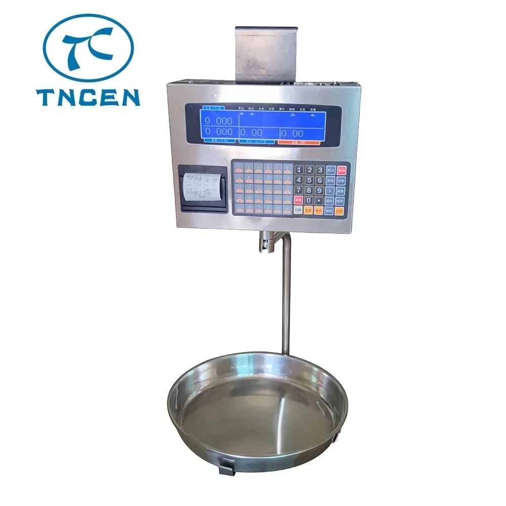 High quality weighing scale Seafood stainless steel pallet hanging scale with thermal barcode printing