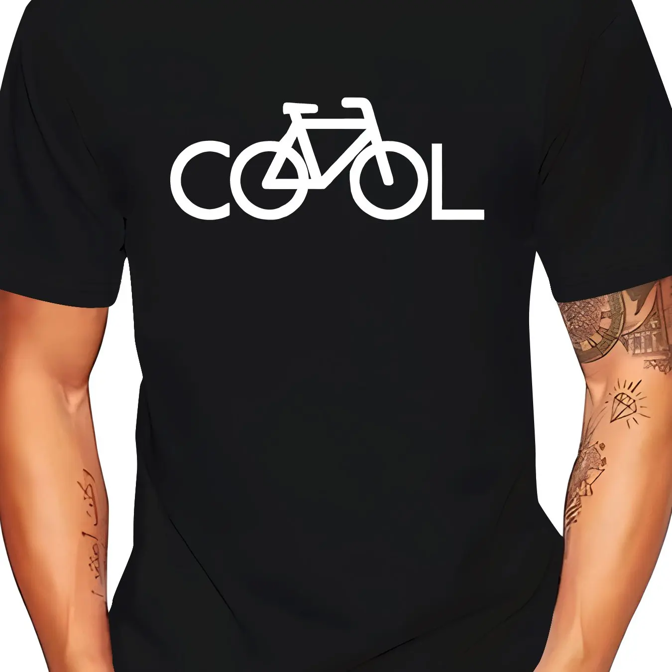 Men's versatile T-shirt, high-end men's fashion casual printed short sleeve trendy top