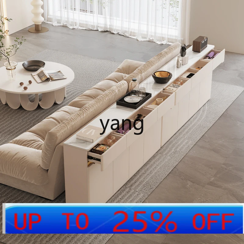 

LH ultra-thin dining side cabinet modern simple living room sofa back cabinet cream wind bucket cabinet