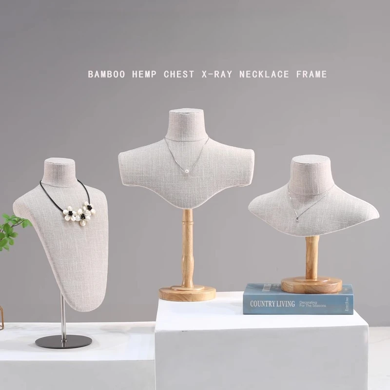 Necklace Stand Rack Display Bust Mannequins Scarf Decor for Window Showcase Jewelry Neck Model