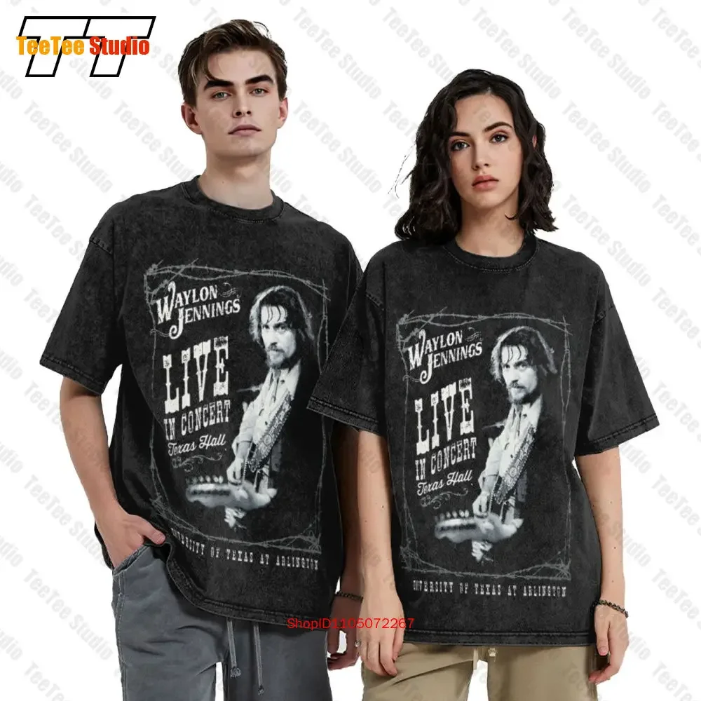 Waylon Jennings Live In Concert Texas Hall Vintage Oversized T-Shirt YO94