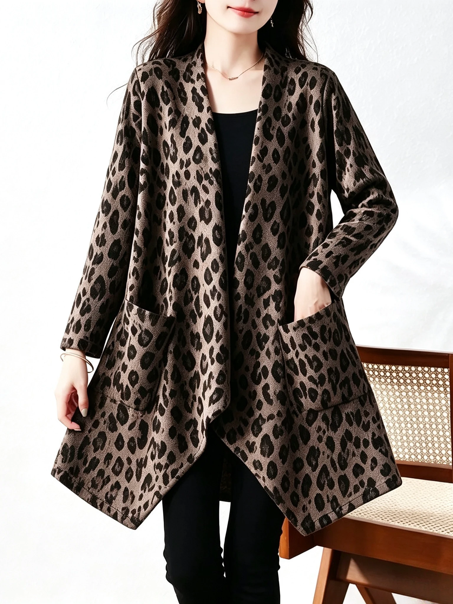 High-End Mid-Length Jacket Stylish Autumn 2026 New Arrival Korean Style Women's Windbreaker Long Sleeve No Fleece Coat
