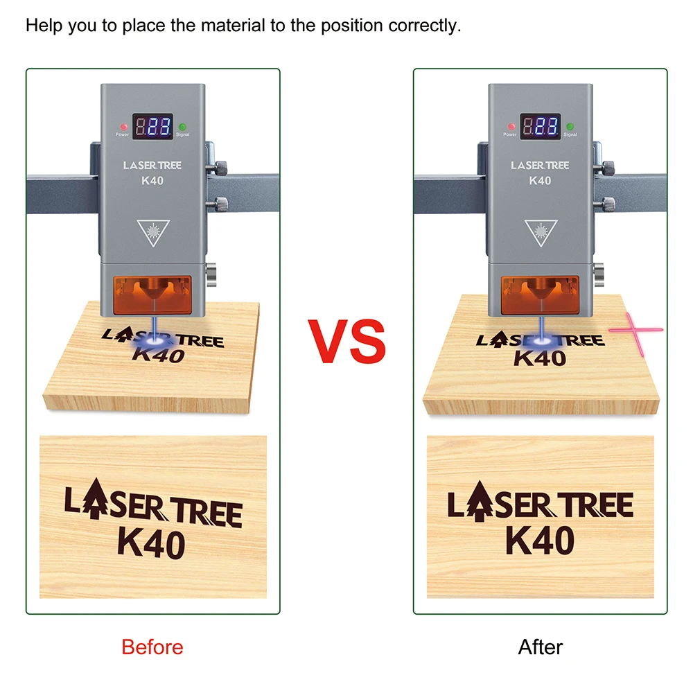 LASER TREE 40W Optical Power Laser Module with Air Assist Laser Head 450nm TTL Blue Light for CNC Engraver Cutting Wood Tools