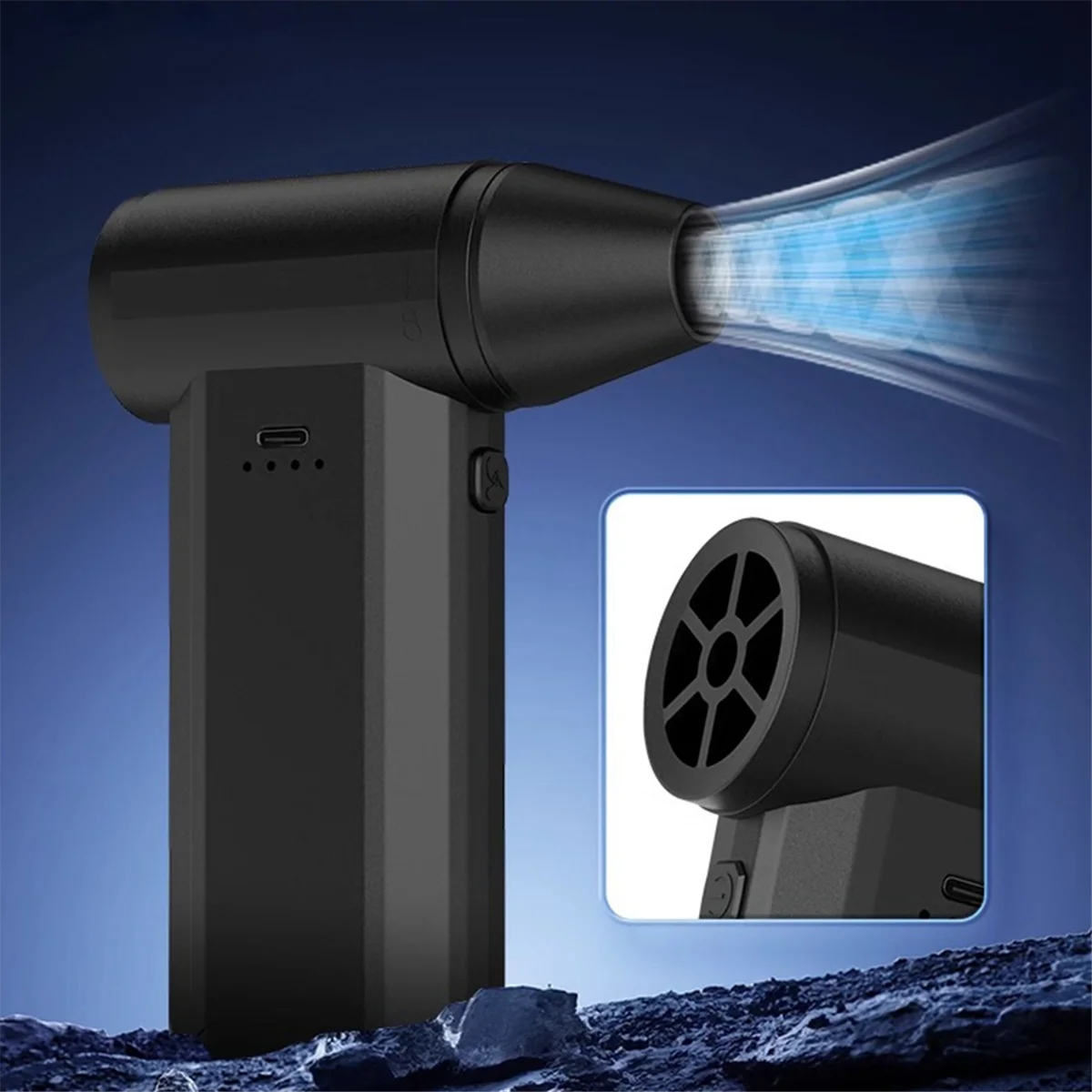 AT42 Turbo Jet Fan 100000RPM Elettrico Air Duster Ventilatore Violento Ventilatore Strumento di Pulizia del Computer per Auto Ventilatore per Condotto Palmare