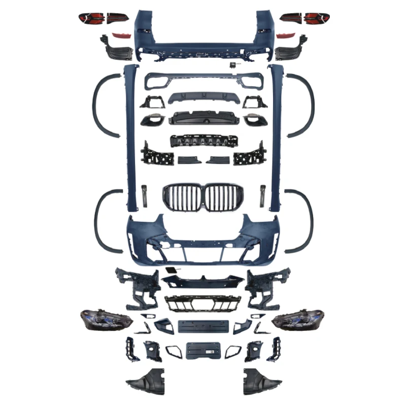 

Комплект для переоборудования кузова (от старого к новому) включает фары, решетку радиатора и бампер для Tegray G05 2019-2022 гг. (18-22) — обновление до M Tech (2023+)