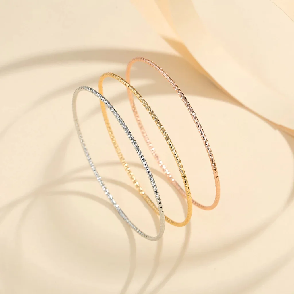 Wholesale/Dropshipping Stainless Steel Simple Plain Cuff Bangles Bling Women's Anti-rust Non-fading Stackable Bracelet Jewelry