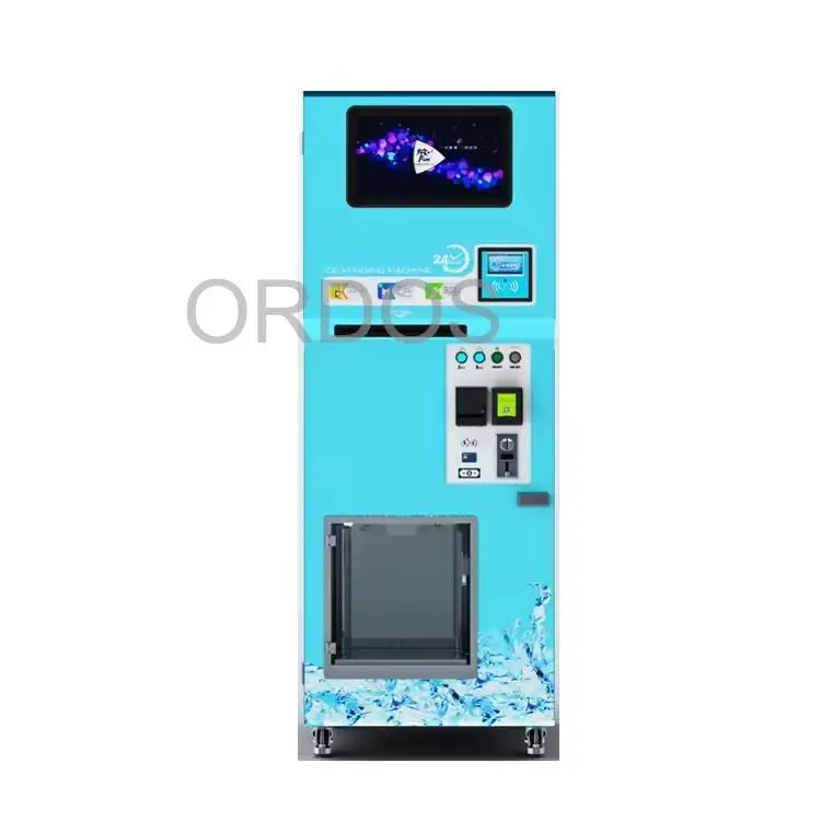 Self service commercial ice vending machine dispenser