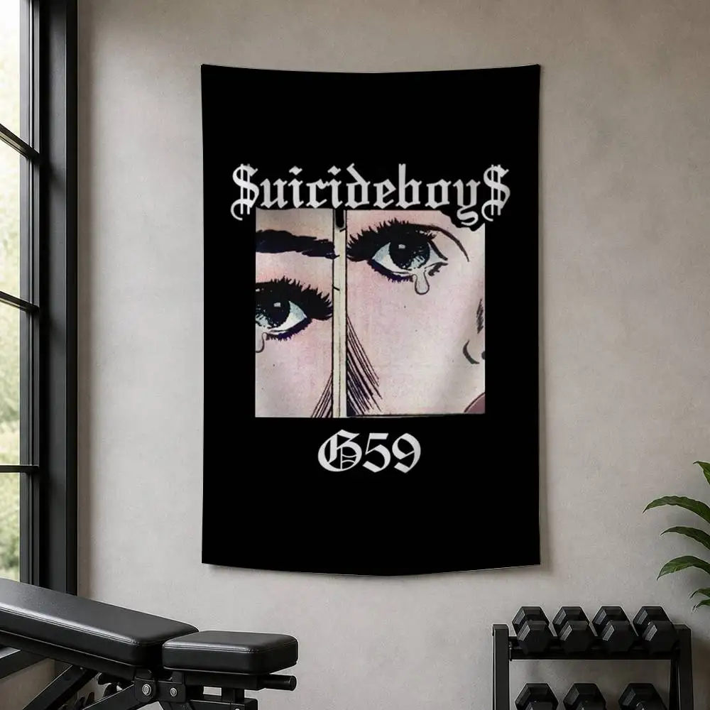 Singer album S-Suicideboys G59 Decorative Wall Flag Banner for Home Garden Garage Indoor Outdoor Decor