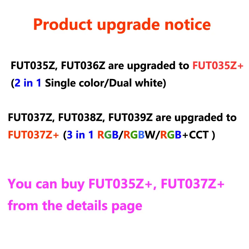 Imagem -02 - Zigbee-controlador de Tira Led Única Cor Duplo Branco Rgb Rgbw Rgb Mais Cct Dc1224 v Fut035z Fut036z Fut037z Fut038z Fut039z