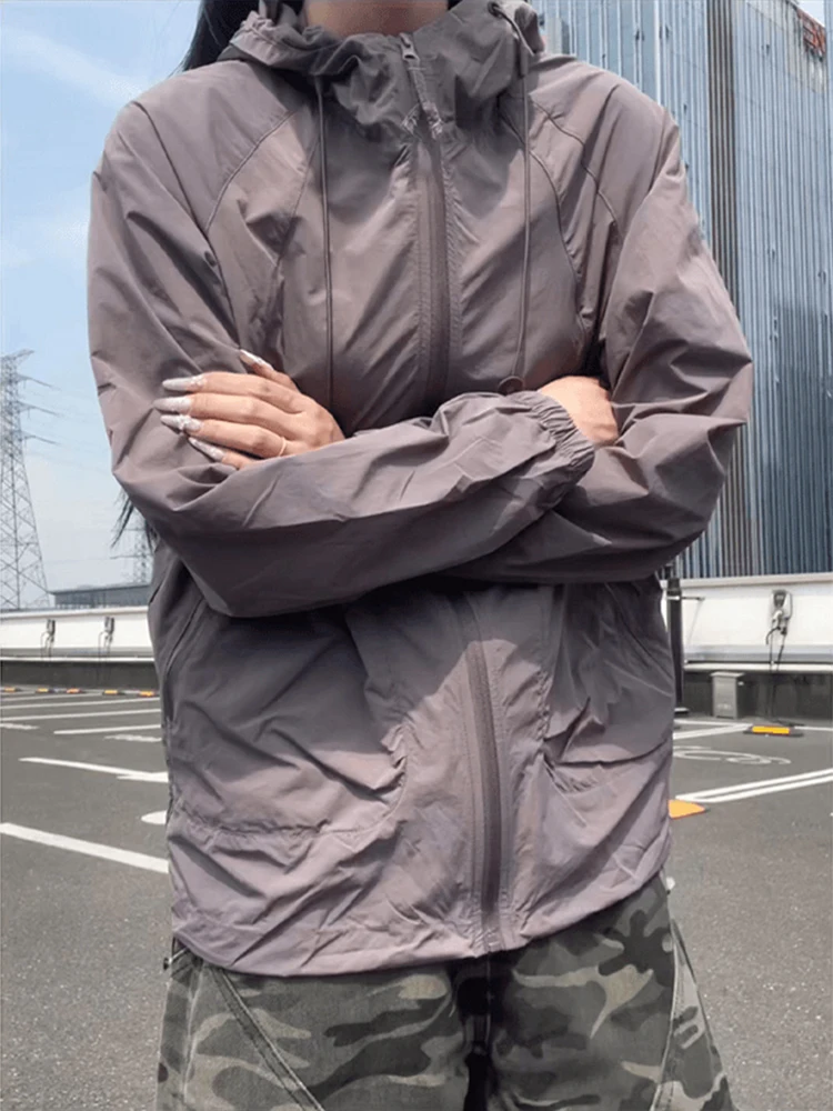 メンズ-upf50-帽子日焼け止め服アイスシルク速乾性アウトドアサイクリング釣り服マウンテンシリーズウインドブレーカージャケット