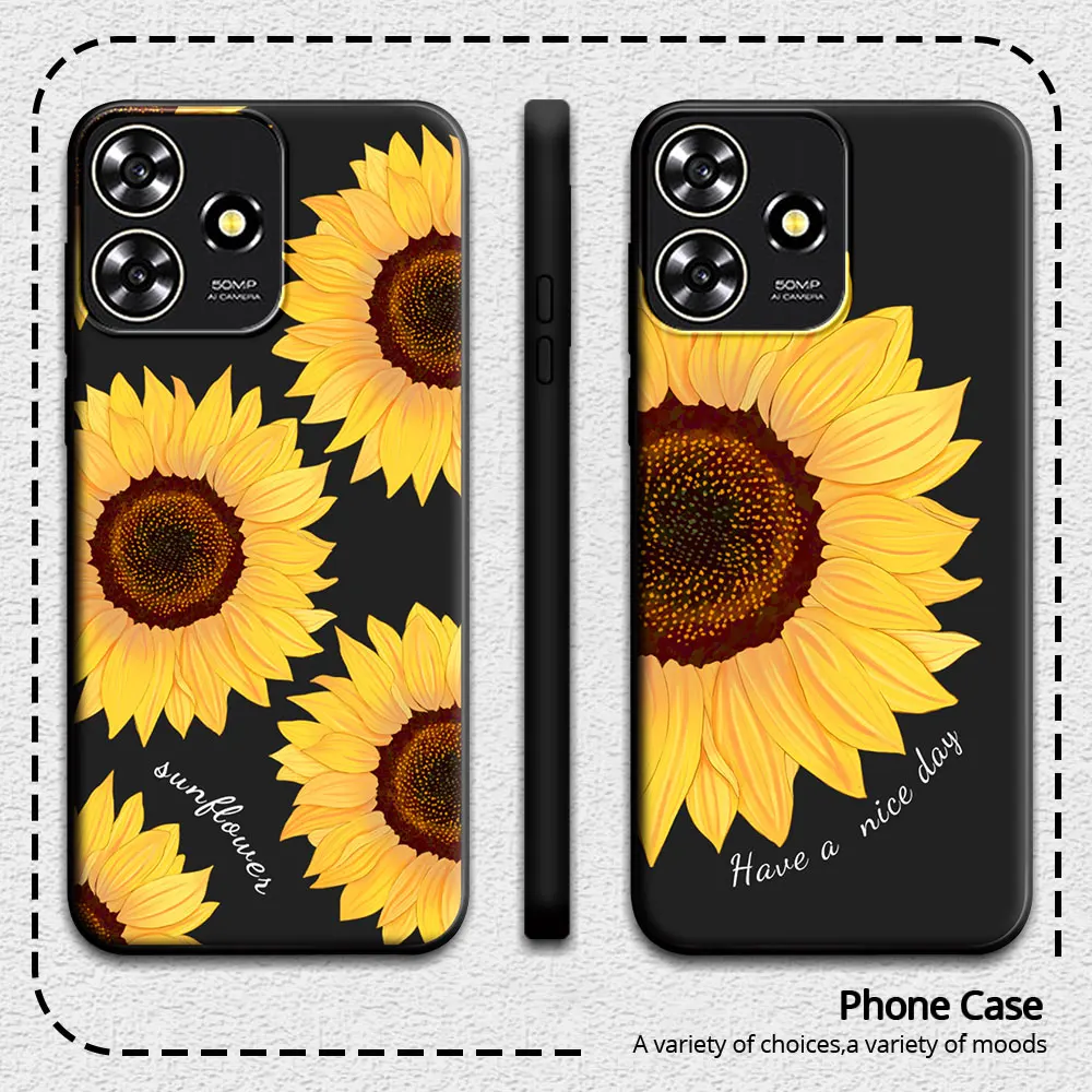 For ZTE Axon 50 40 Lite 30s 30Pro 11 SE 5G Case Soft Silicone Phone Case For ZTE Axon 30 Ultra Axon50 Lite Sunflower Panda Cover