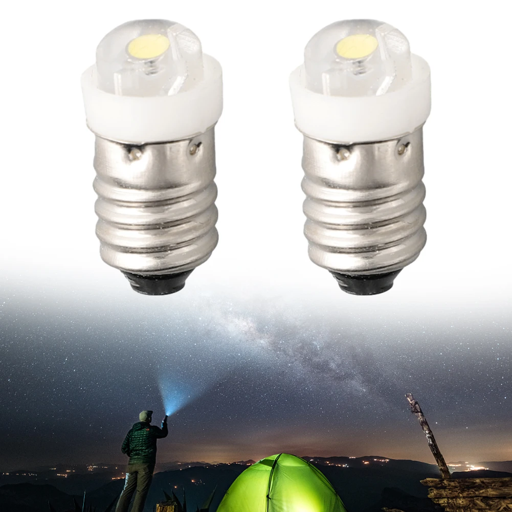 3/4.5/6V 0.5W 6000K LED bianco E10 lampadina di ricambio per torcia torcia lanterna torcia a LED lampadina E10 bocca a vite strumento da campeggio