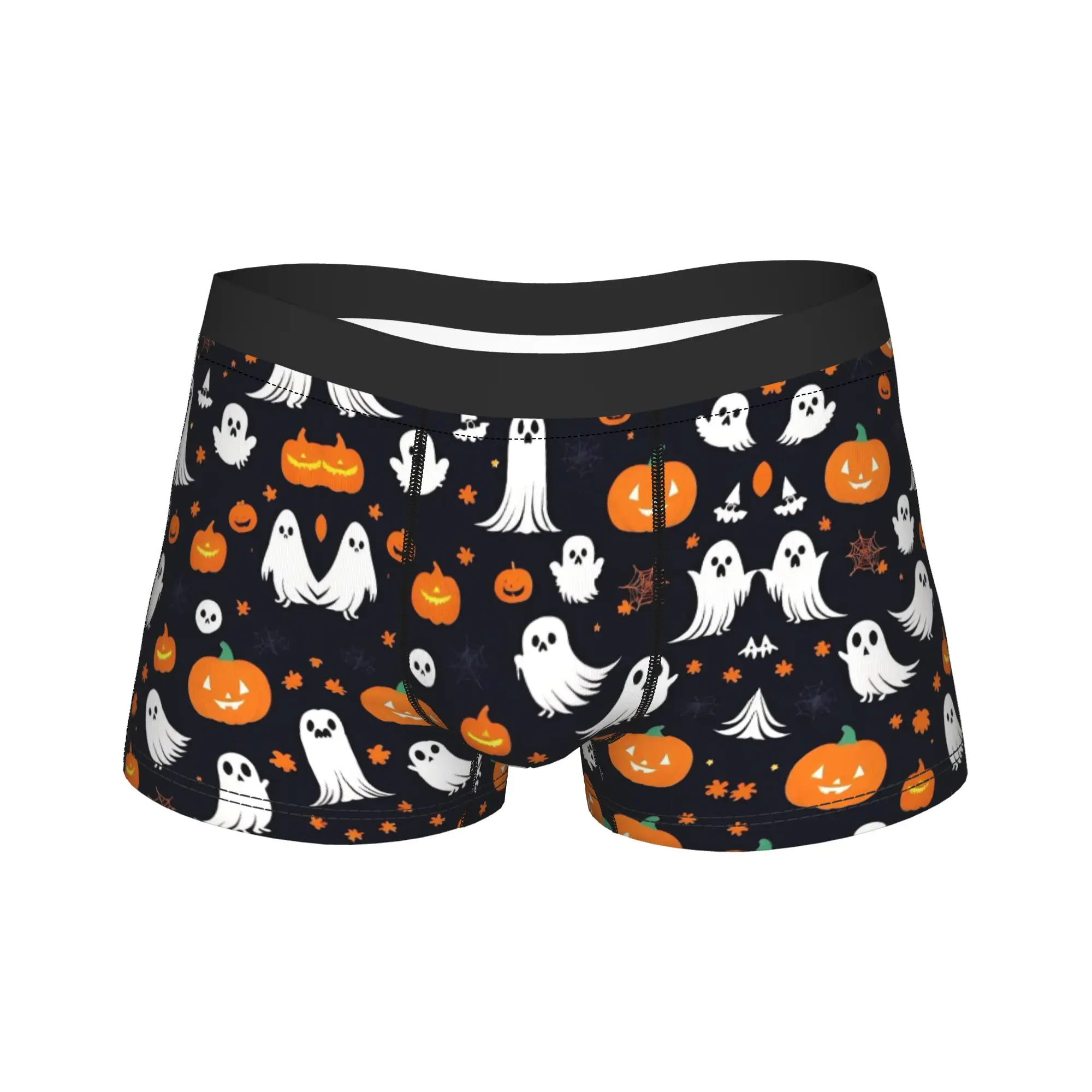 Halloween Ghost Pumpkin Spooky Trick Or Treat Witch Boxers Humorous Underwear  Boxer Shorts Gag Gift For Man