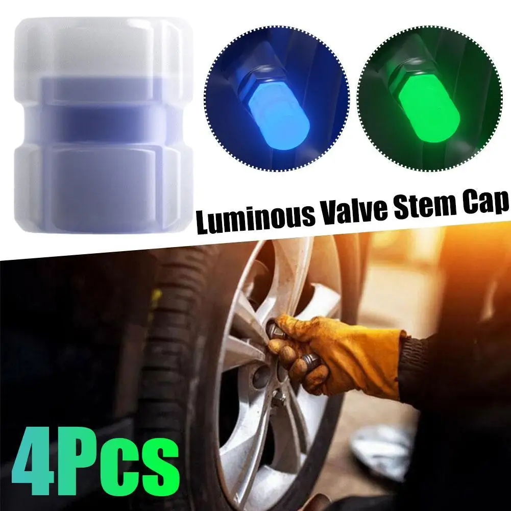 

Luminous Valve Caps Fluorescent Green Blue Night Glowing Car Motorcycle Bicycle Wheel Styling Tyre Hub Auto Decoration