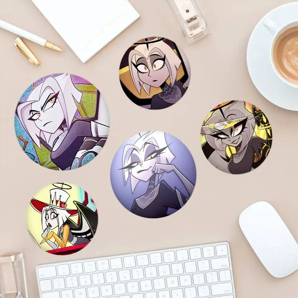 

Lute H-HazbinES Anime Button Pins Backpack Clothing Decor Brooch Badge Jewelry Gifts for Kids
