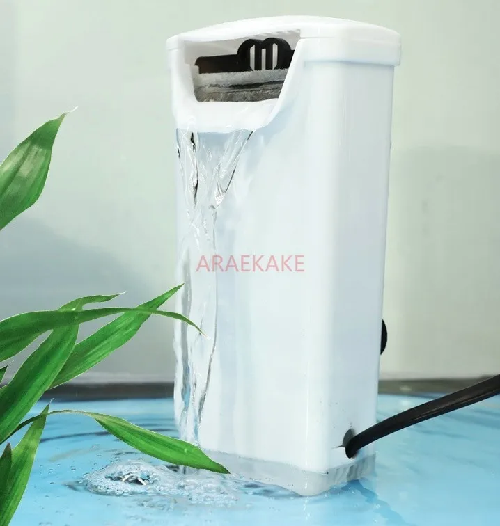 Turtle tank low water level filter, small fish tank shallow water waterfall type built-in ultra quiet three in one circulating w