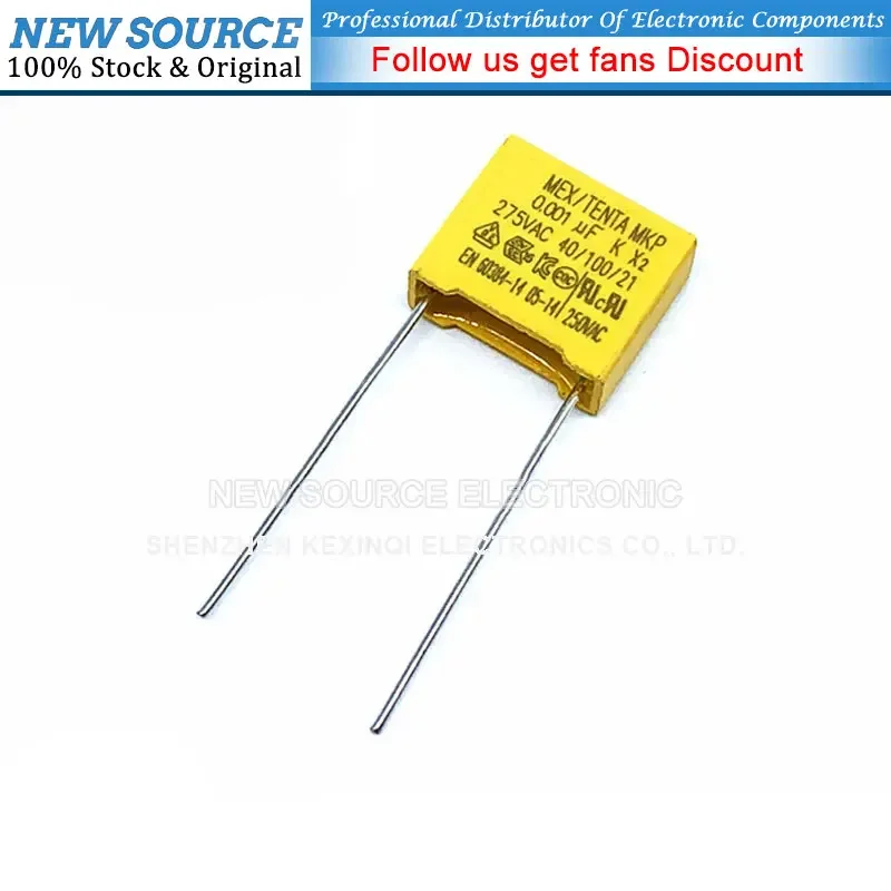 20pcs/lot 275V 102K Safety Capacitor X2 Polypropylene Safety Plastic Film 0.001uf MKP P=10mm Best Quality