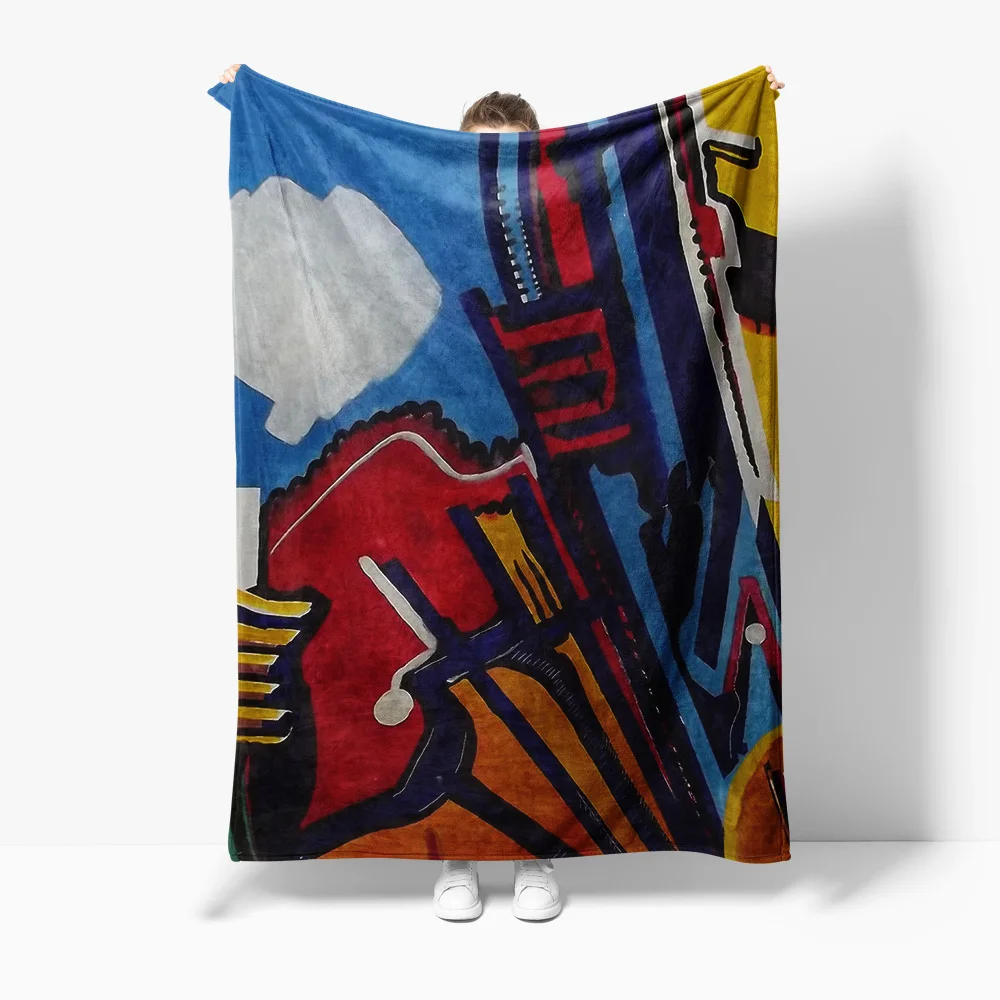 

Абстрактное красочное геометрическое художественное одеяло, диван-кровать, декоративный домашний текстиль, подарок