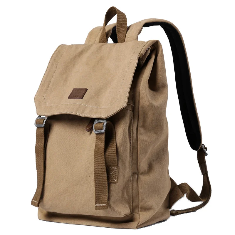 

vintage Canvas Backpack Rucksack Travel Laptop College School Bookbag s Fits 15.6 Inch Daypack for Men