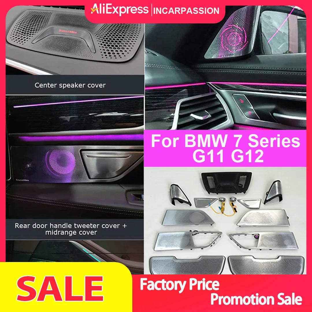 

For 2018-2022 BMW 7 Series G11 G12 LED Speaker Cover Door Tweeter Loudspeaker Luminous 11Color Ambient Light Audio Speaker Cover