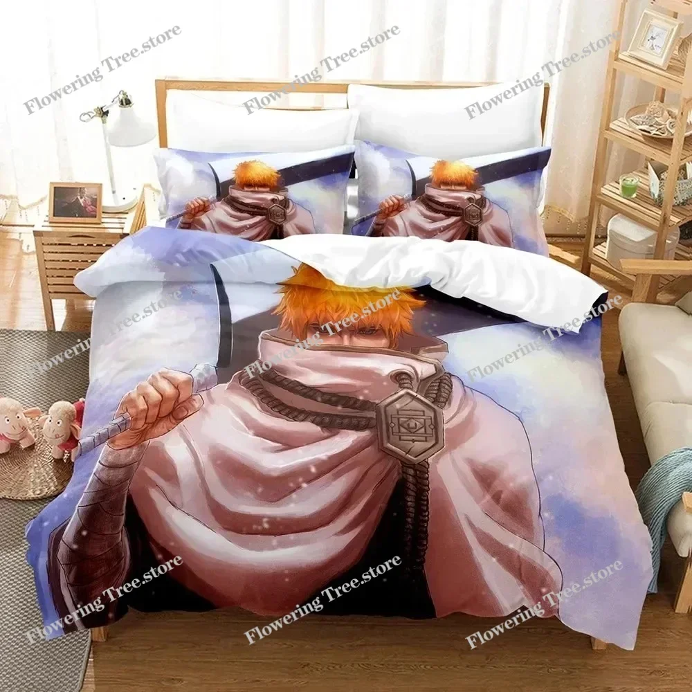 3D Print Anime Bleach Kurosaki Ichigo Bedding Set Boys Girls Twin Queen Size Duvet Cover Pillowcase Bed Kids Adult029