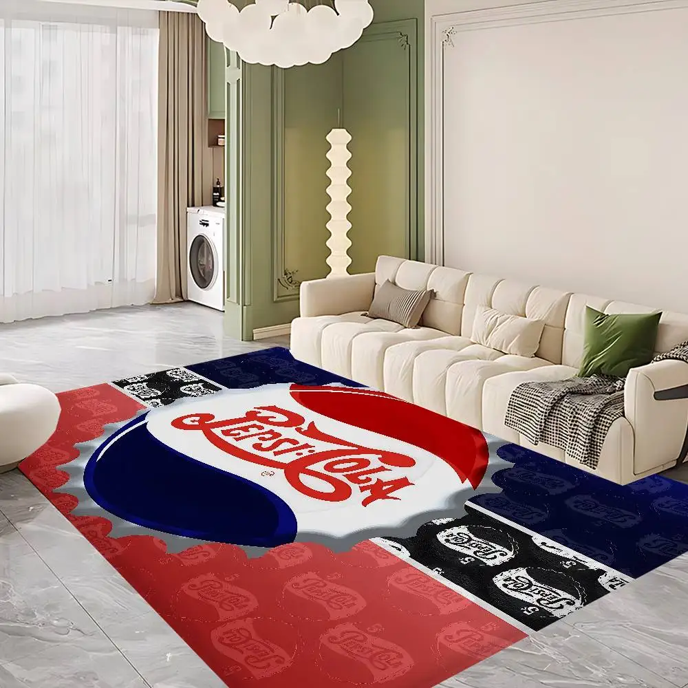 Fashion P-pepsi Logo Hallway Carpet Non-Slip Laundry Room Mat Laundry Decor Balcony Child Living Room Bedside Area Rugs