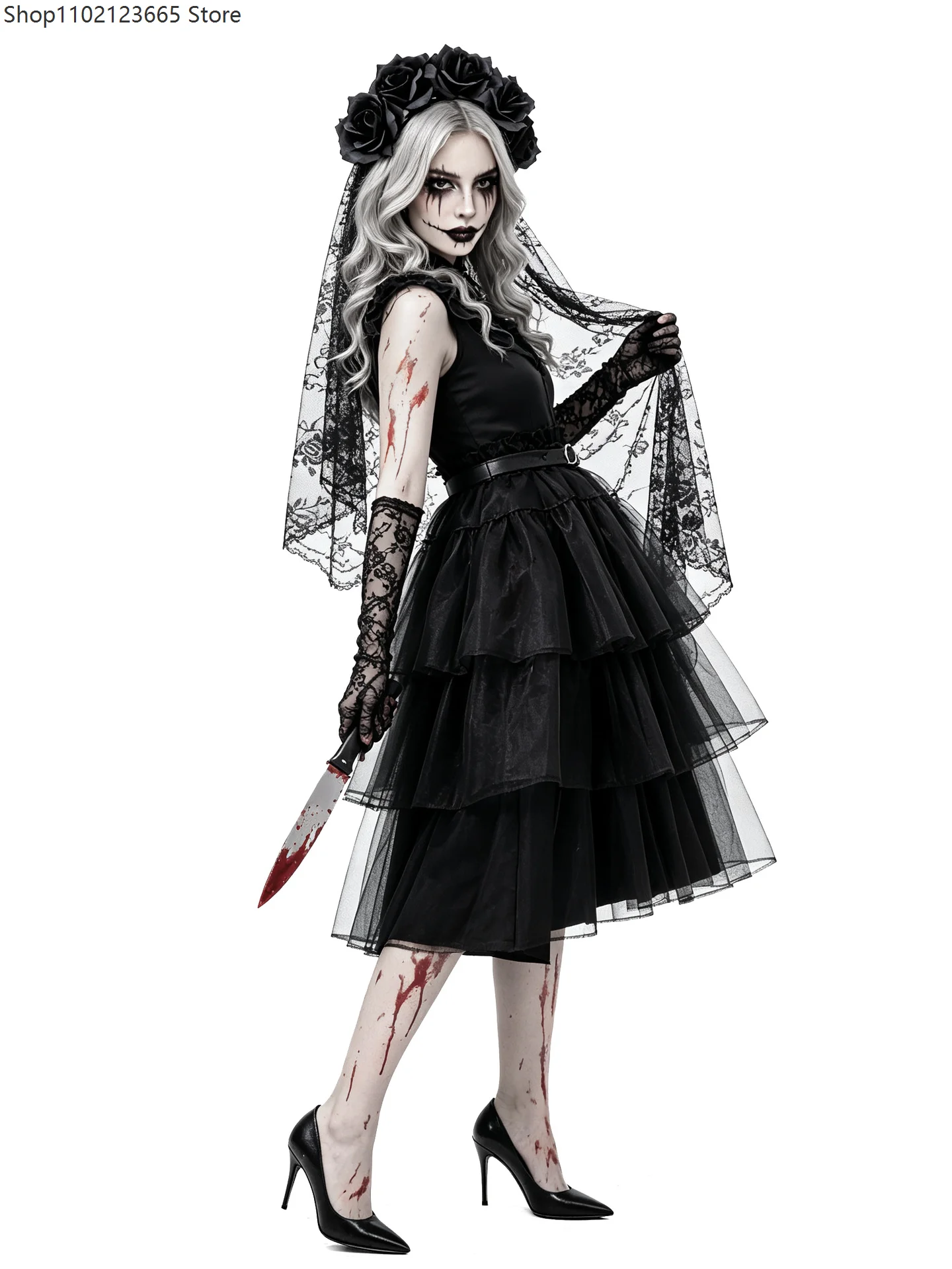 Womens Gothic Bloody Zombie Br - Anime Zombie Cosplay review and price