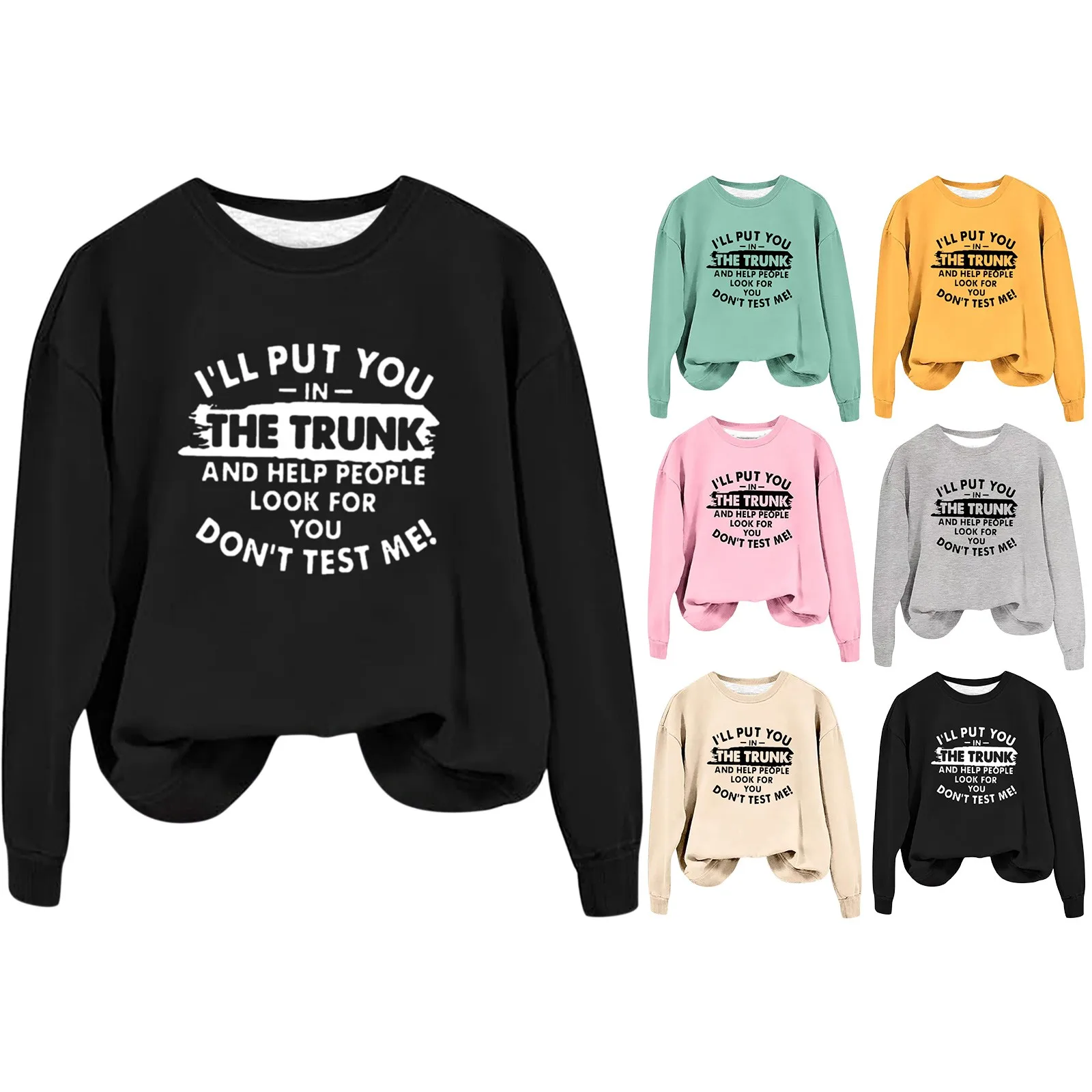 Womens Funny Sarcastic Sweatshirts I'll Put You In The Trunk And Help Leopard Print Zip up Hoodie Fleece Jacket Women Full Zip