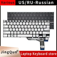 Teclado inglés ruso retroiluminado para ordenador portátil, para ASUS Vivobook Go 14 E1404 E1404G E1404F E1404FA E1404U US/RU