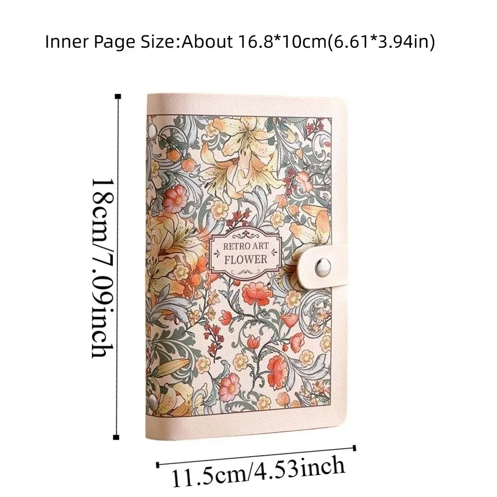 Caderno A6 com Botão para Dinheiro, Resistente a Respingos, Planejador Diário, Caderno de Orçamento, Agenda Acadêmica Semanal com Estampa Floral