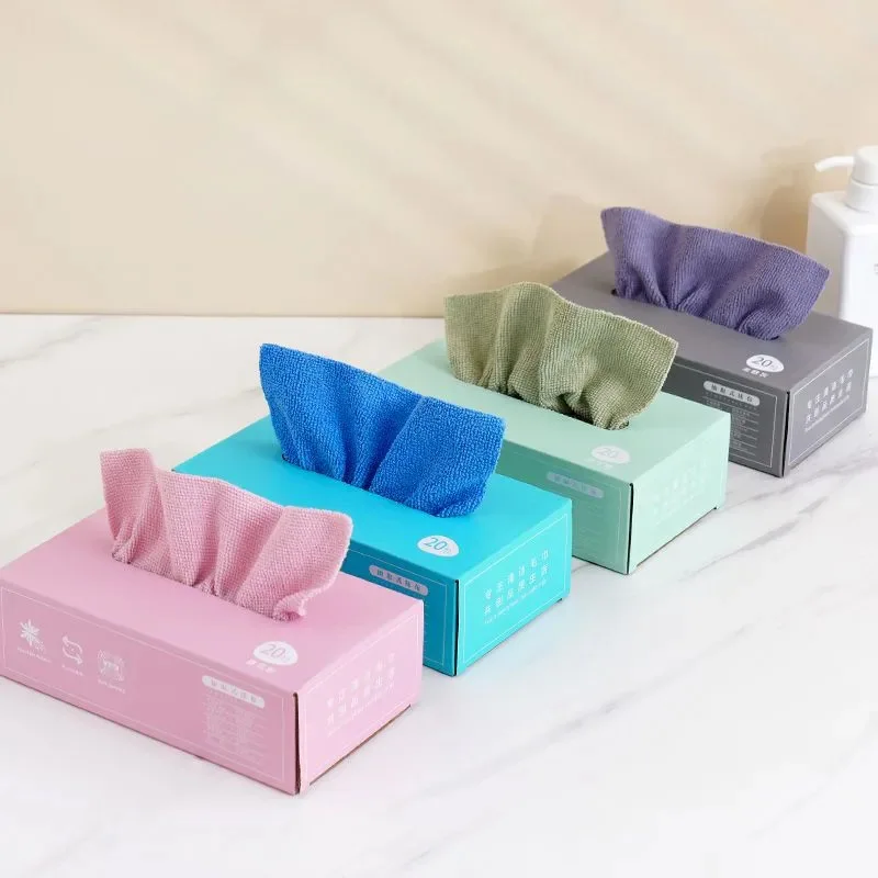 Dispensable Microfiber Kitchen Cleaning Cloths, Wet Dry Dual Use Dish Towels Household Cleaning Wipes