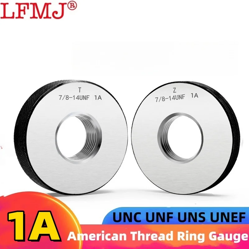 

1SET(1*GO+1*NOGO) 1A Accuracy American Standard Fine Thread Ring Gauge UNC UNF UNS UNEF 2-56 10-32 1/4 6/15 3/8 Measure Tool