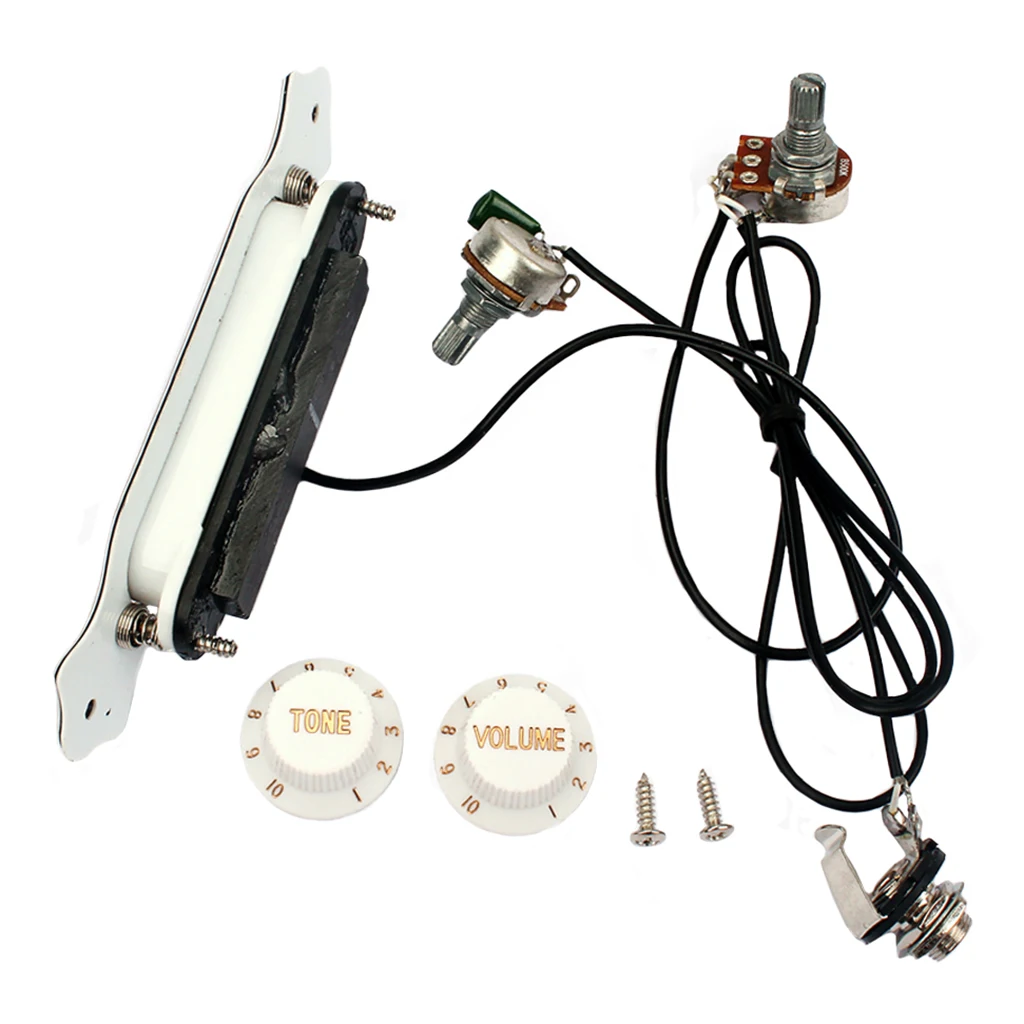 Cigar Box Guitar Pickup 4 Strings Adjustable Magnetic Soundhole Pickup for Electric Guitar Accessories