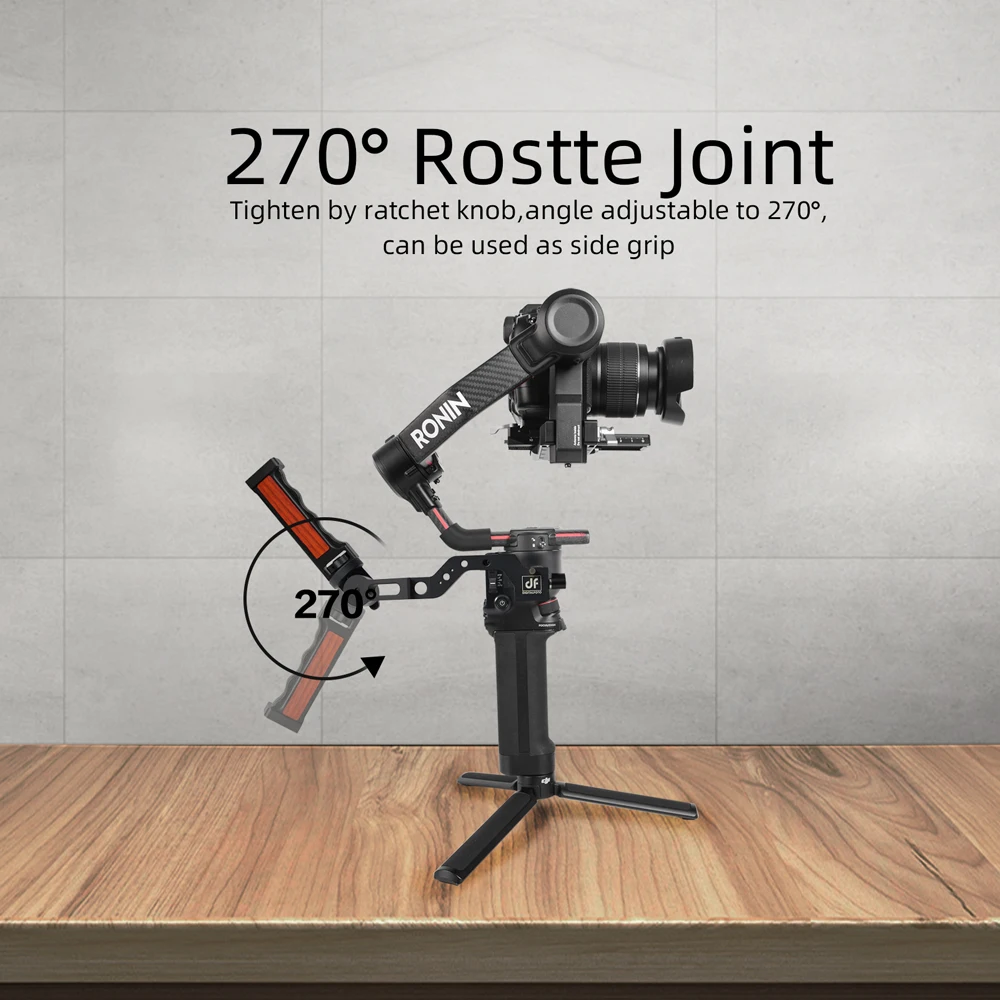 DF DIGITALFOTO Adjustable Handle Hand Grip for DJI RS2 RSC2 Ronin S2 Gimbal accessories with Cold Shoe Mount