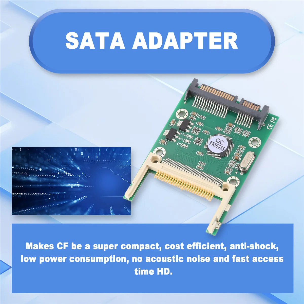 RIRI Compact Flash CF zu seriellem ATA SATA Adapter Konverter