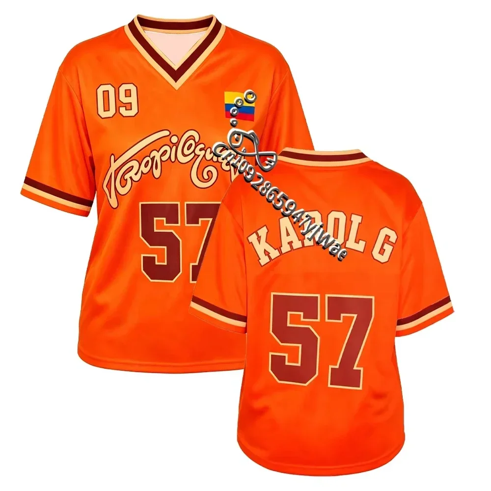 2026 Neues Karol G Jersey Fußball-T-Shirt V-Ausschnitt Kurzarm Sommer Herren T-Shirt Familienkleidung Streetwear Kurzarm – Detail 4