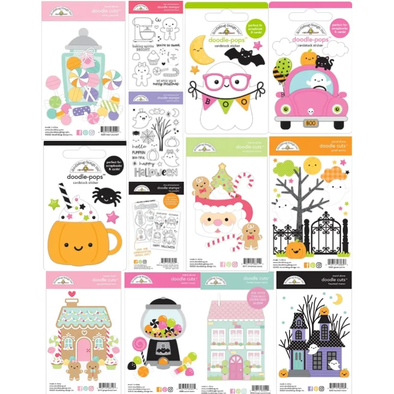 

Halloween Christmas Collection Pumpkin Home Sweet Treats Boo Cruise Santa Candy Ghost Tree Moon Metal Cutting Dies Stamp 2024