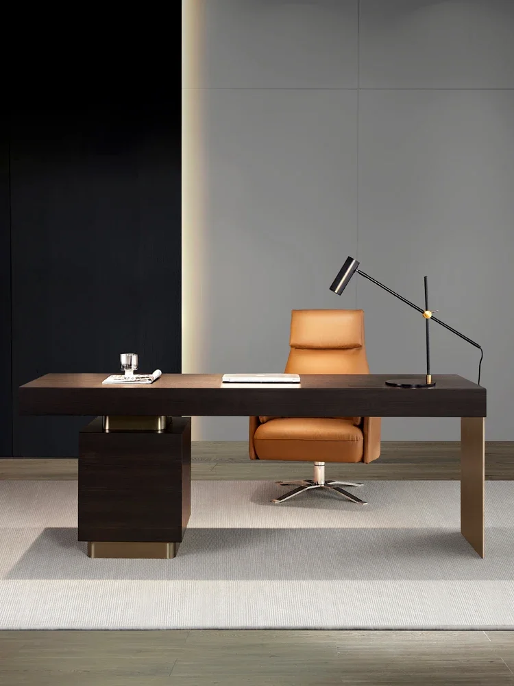 

Solid Wood Desk Luxury Modern Simple Design Sense Network Red Desk Office Computer Study Home Office Furniture Storage Executive