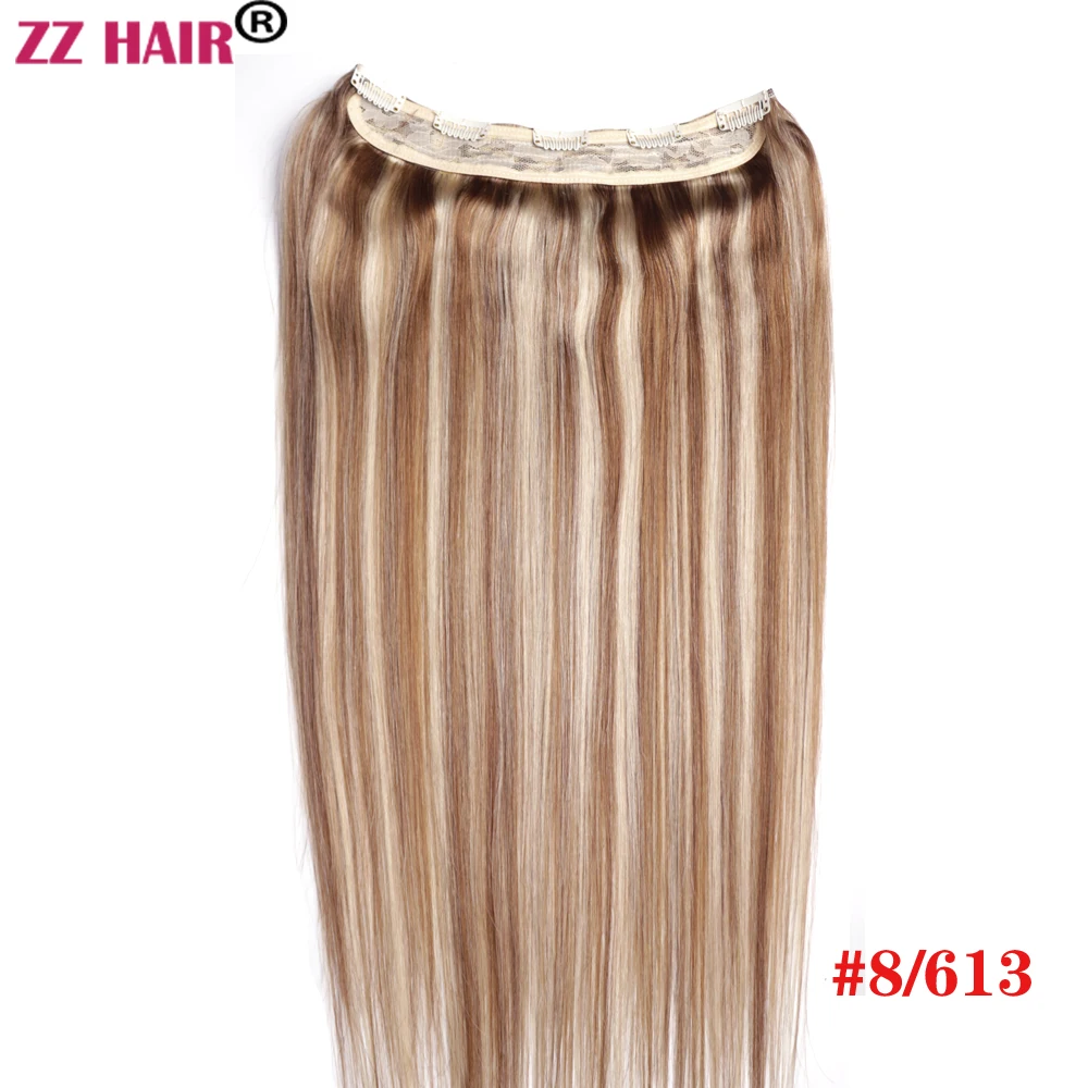ZZHAIR 100% Braziliaanse Human Remy Hair Extensions 16 "-24" U-pcs Set 100g-200g Clips in Een Stuk Natuurlijk Recht