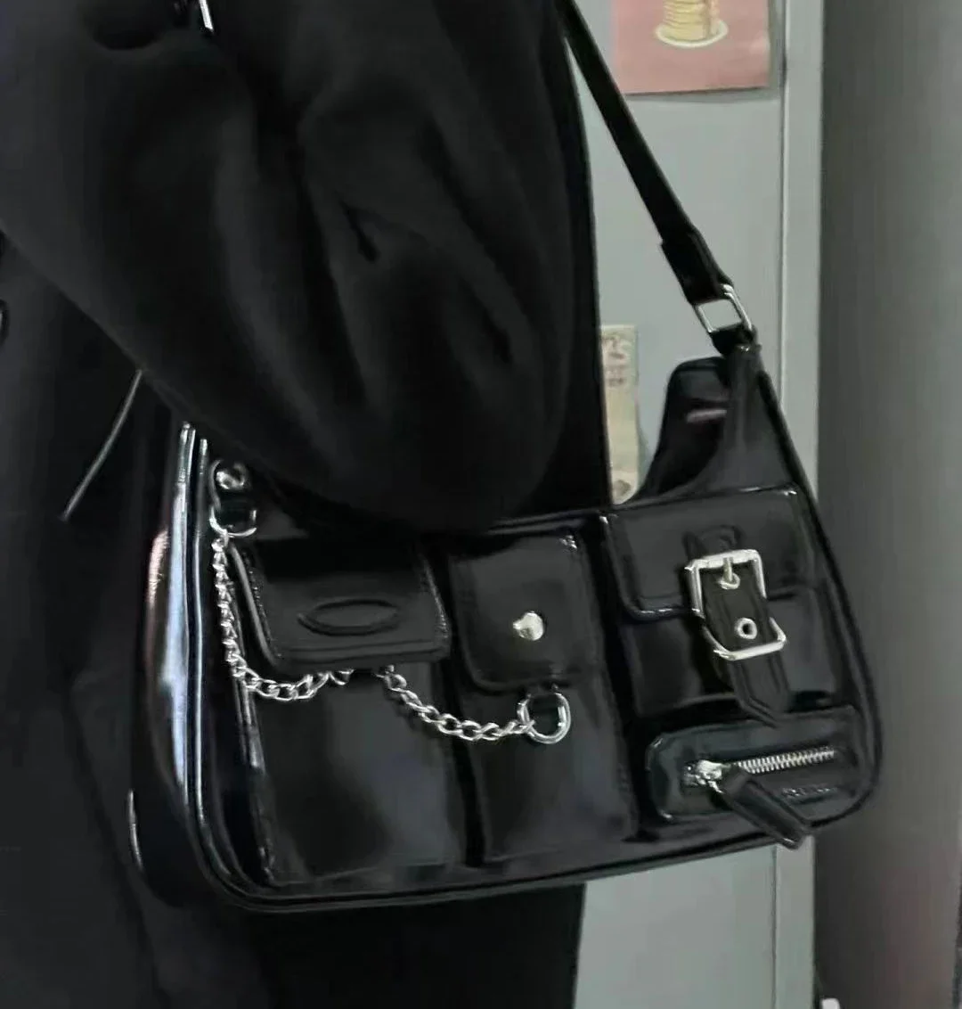 Borsa moda donna borsa a tracolla Design di lusso borsa a tracolla in ecopelle tendenza colore puro