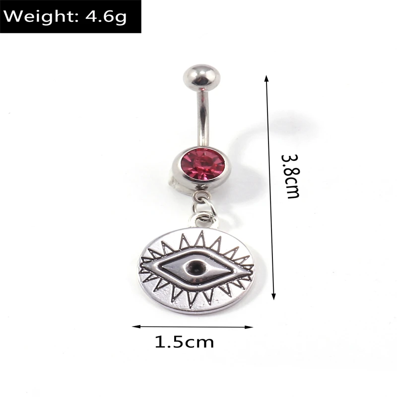 Mode Kristall Bösen blick Bauchnabel Ringe Nabel Ringe Sexy Piercing Körper Schmuck für Frauen Mädchen Party Urlaub Schmuck Geschenke – Detail 15