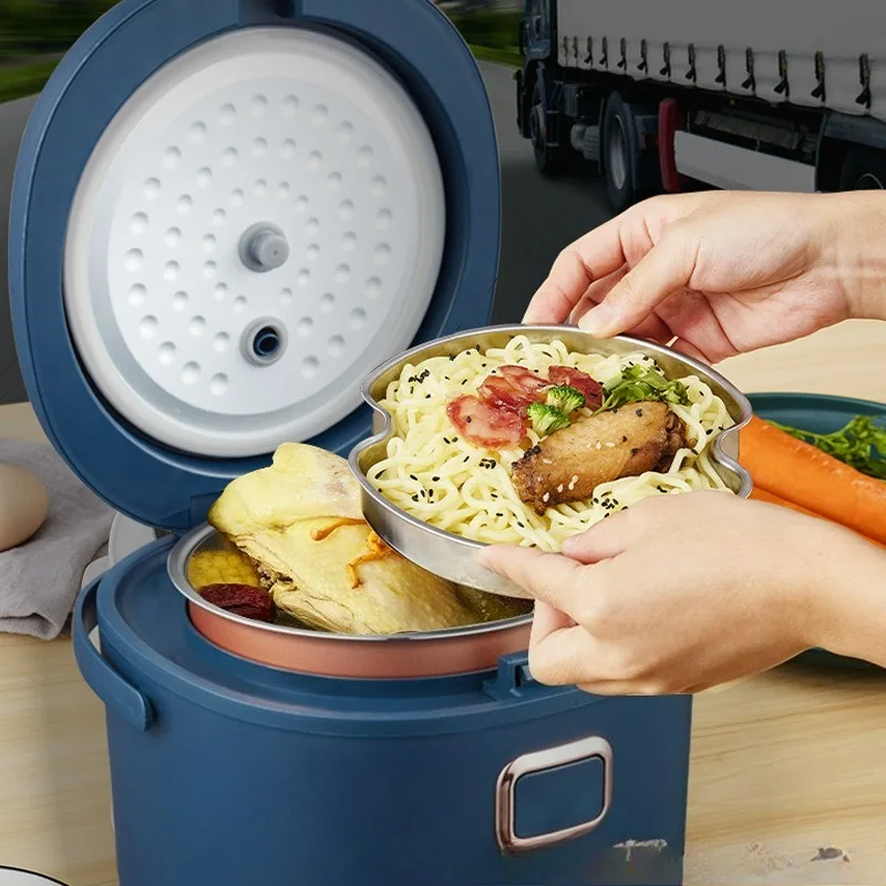 

2L Car Rice Cooker, Blue, 12-24V/220V, 200W, For Travel and Home Use, Model: 200W