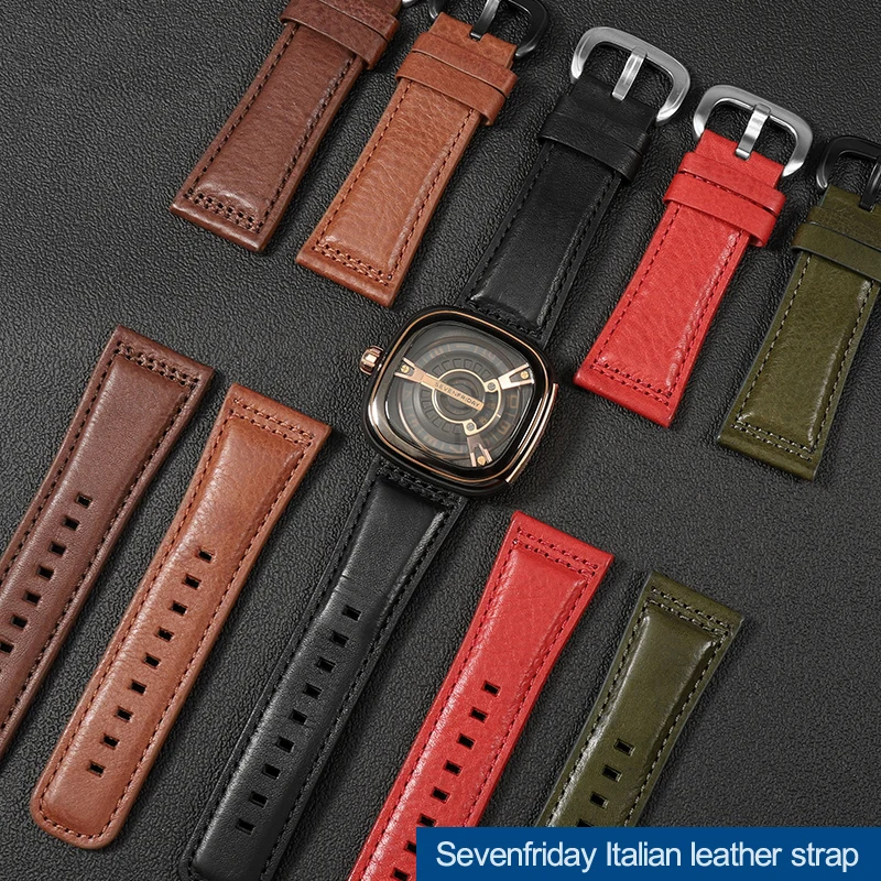 

Watch belt Suitable For sevenfriday S2 / P3 / m2 Ltalian Genuine Leather Men's Watch Strap 28mm Watchband